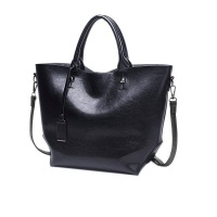 Top Handle Women's Satchel Handbag - Black Photo