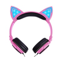 Kids Cat Ear Headphones with LED Flashing Lights Photo
