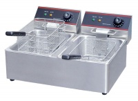 Electric Basket Chips Fryer with Double Tank - 10L Photo