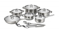 Cookware Stainless Steel Set with Lids - 15 Piece Photo