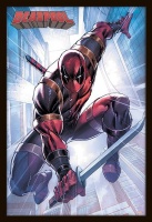 Deadpool Action Pose Poster with Black Frame Photo