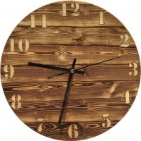 Wall Clock-Engraved Hardwood - Woodlook Photo