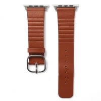 Apple Leather Buckle Band for Watch - Brown Photo