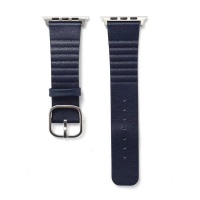 Apple Leather Buckle Band for Watch - Blue Photo