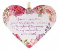 Splosh Ceramic Loving Heart Plaque - Sisters Photo