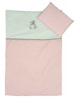 Cabbage Creek - Cot Linen Set of 3 - Grey & Pink Photo