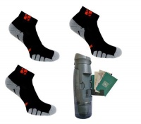 Vitalsox Men's 3 Pack Socks & Bottle - Night Black Photo