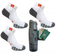 Vitalsox Men's 3 Pack Socks & Bottle - Cloud White Photo
