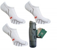 Vitalsox Men's 3 Pack Socks & Bottle - Super White Photo