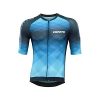 Ciovita Men's Aero Mesh Race Fit Cycling Jersey - Blue Photo