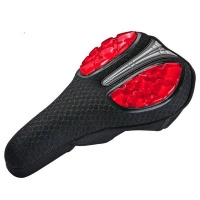 Rockbros Bicycle Saddle Seat Cover - Grid Cloth Red Photo