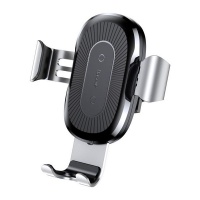 Baseus Car Mount Qi Wireless Phone Charger - Silver Photo