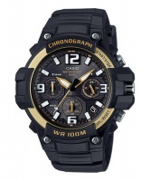Casio Men's MCW-100H-9A2VDF Chronograph Analog Watch - Black/Gold Photo