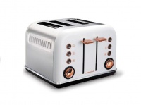 Morphy Richards - 4 Slice Accent Toaster - White With Rose Gold Photo