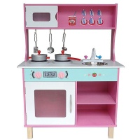 Bebe Kiddi Style Large Modern Wooden Toy Kitchen - Pink Photo