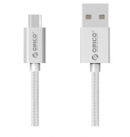 Orico Micro USB 1m Braided Charging Data Cable Silver Photo