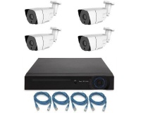 CCTV 4 Camera System KIT 4 MegaPixel IP Photo