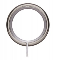 25mm Steel Curtain Rod Rings - Onyx Photo