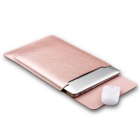 MacBook Pro 13â€ Leather Sleeve with Pad - Rose Gold Photo