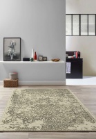 Rugs Original Vintage Rug - Light & Dark Grey on Cream Photo