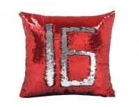 Iconix Mermaid Sequin Pillow Case - Red & Silver Photo
