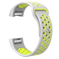 Silicone band for FitBit Charge 2 - Yellow & Grey Photo