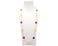 Periwinkle Station Gold Necklace - Purple Magnesite Photo