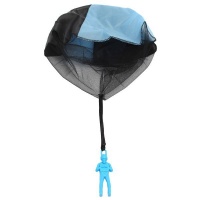 Mini Hand Throwing Soldier Parachute Flying Toy - Blue Photo