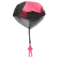 Mini Hand Throwing Soldier Parachute Flying Toy - Pink Photo