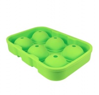 6 Ball Boulders Silicone Ice Tray- Green Photo