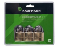 Kaufmann Lock Set - Brass - 40mm 3 Piece Photo