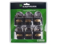 Kaufmann Lock Set - Steel - 50mm 6 Piece Photo
