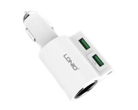 LDNIO CM10 4.2A Dual USB Ports Car Charger - White Photo