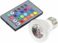 LED Colour Change RGB Light Bulb & Remote Control Photo