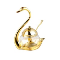 Swan Pepper Storage Rack with Serving Spoon Photo