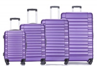 Hazlo 4 Piece Trolley ABS Hard Luggage Bag Set - Purple Photo