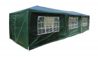 Hazlo Gazebo Folding Tent Marquee with Side Walls 3 x 9m - Green Photo