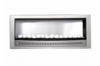 CHAD-O-CHEF Plain Back Contemporary Gas Fireplace - Stainless Steel Photo
