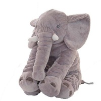 FOM Toys Stuffed Elephant Plush Pillow - Grey Photo
