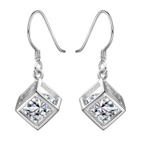 Silver Designer Cubed Earrings Photo