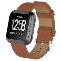 Tuff-Luv Leather watch strap for FitBit Versa - Brown Tan Photo