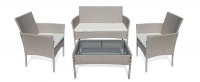 Fine Living - 4 Piece Rattan Jakarta - Light Grey Photo