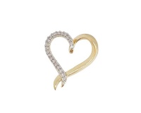 Miss Jewels 0.15ctw Diamond Heart Gold Pendant Photo
