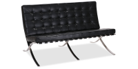 TOCC Stud 2 Seater Chair - Black Photo