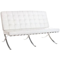 TOCC Stud 2 Seater Chair - White Photo