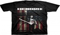 RockTs Men's Jimi Hendrix American Flag T-Shirt Photo
