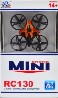 RC Leading R/C RC130 8cm Mini Drone - Orange/Black Photo