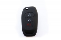 Silicone Car Key Protector for Ford Flip Key Type 3 - Black Photo