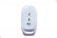 Silicone Car Key Protector for Ford Flip Key Type 3 -White Photo
