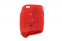 Silicone Car Key Protector for VW Mk7 Flip Key - Red Photo